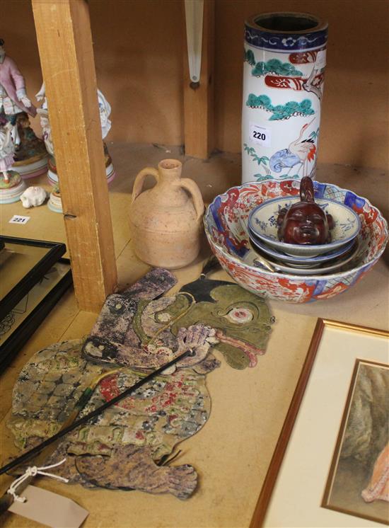 Oriental ceramics, puppet carving etc(-)